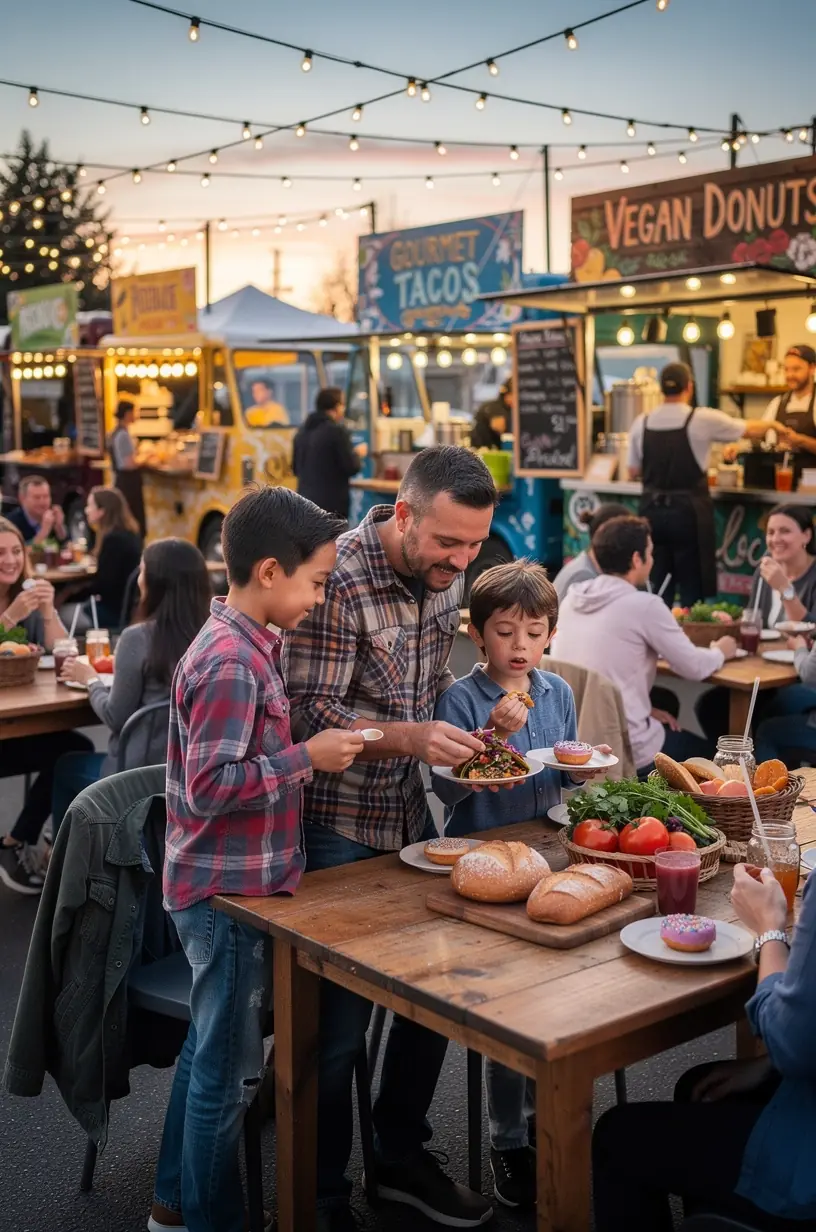 Туристы обсуждают свои впечатления от блюд, попробованных в нескольких ресторанах одного района.